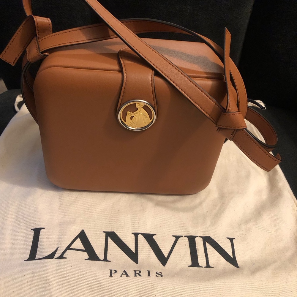 Lanvin Brown Mini Bag with Gold Accents